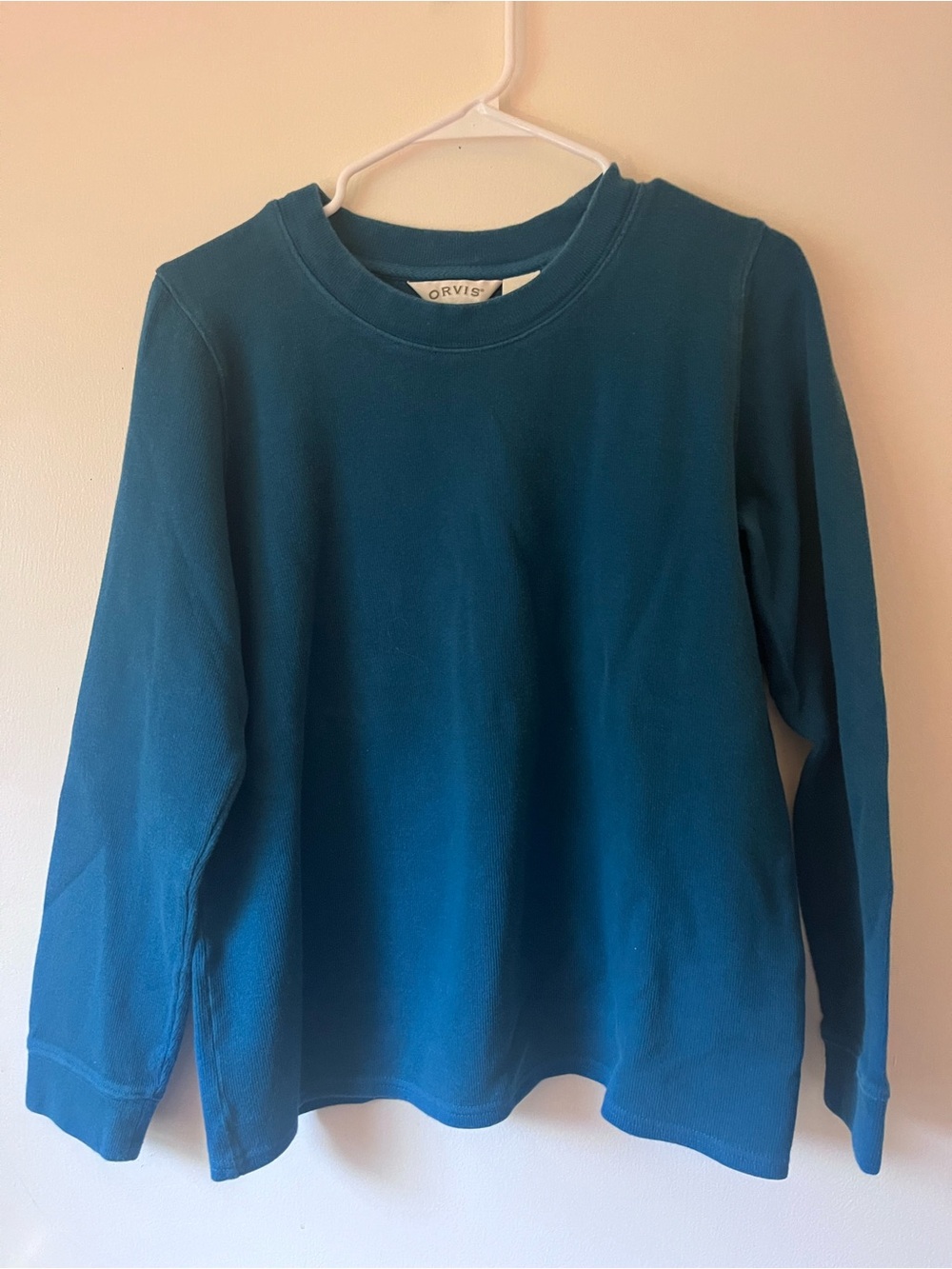 Orvis Women’s Blue Long-Sleeve Crewneck Top Size Small